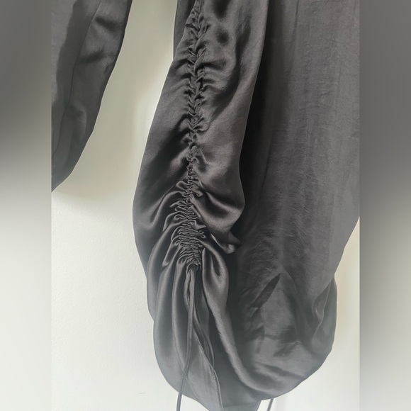 NWT Zara long sleeve black satin effect dress - Picture 4 of 4
